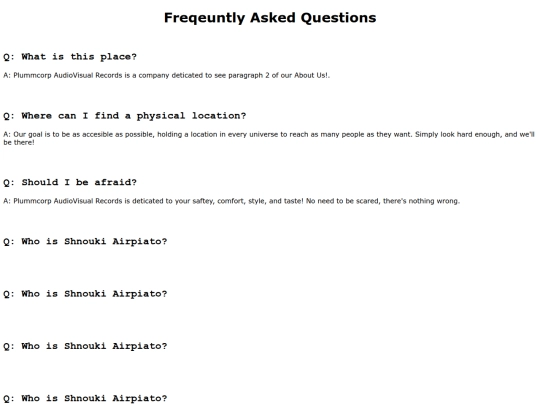 rookie/faq screenshot