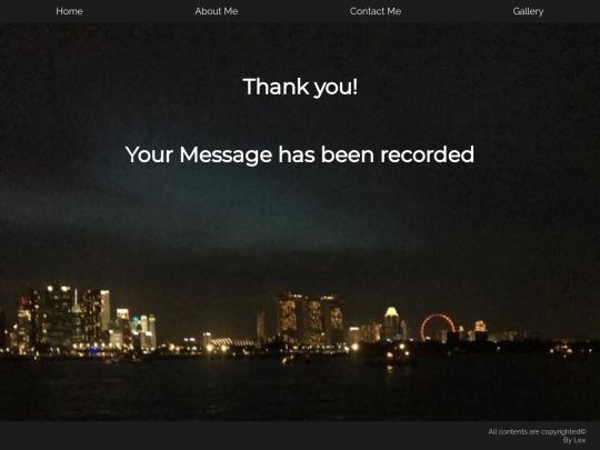 thankyou screenshot