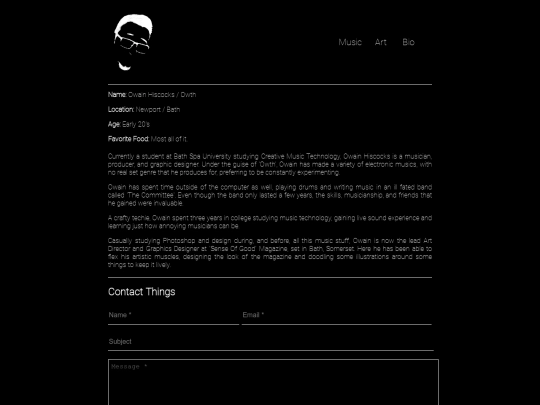 bio screenshot