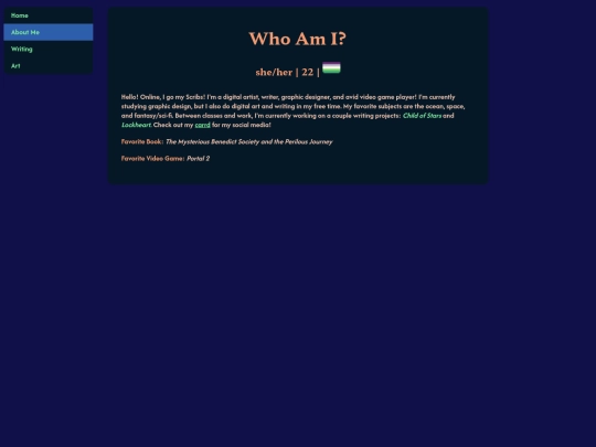 aboutme screenshot