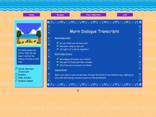 hyrule-warriors-marin-dialogue-transcripts screenshot