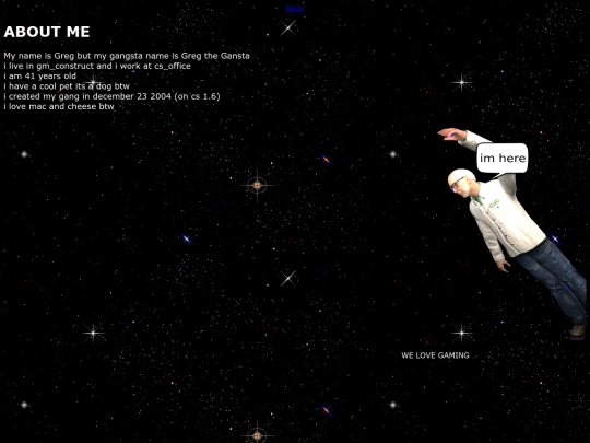 AboutGreg screenshot