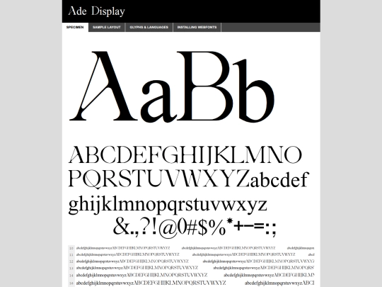 assets/webfonts/AdeDisplay/ade-display-demo screenshot