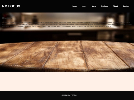 recipes screenshot