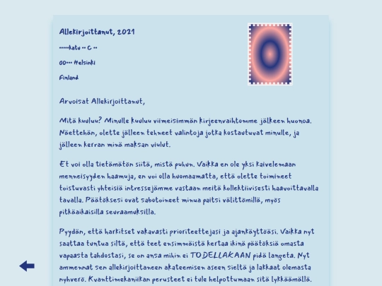 kabinettipaperit/kirjeet/kirje1 screenshot