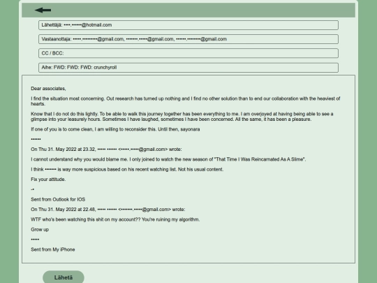 kabinettipaperit/sahkopostit/e-mail1 screenshot