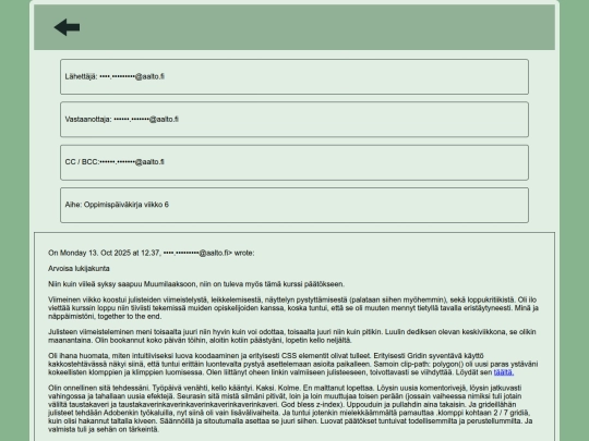 oppimispaivakirja/viikko6 screenshot