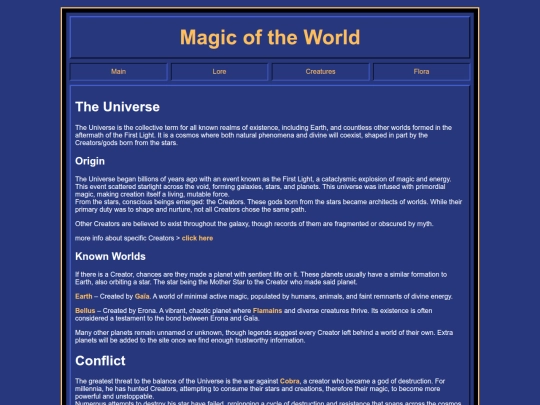Lore screenshot
