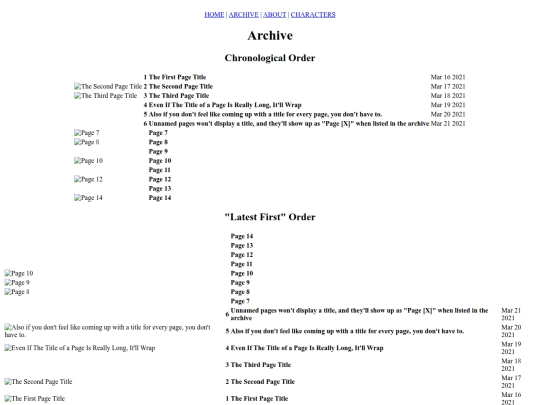 comics/archive screenshot