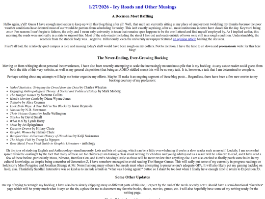 blog posts/2026/January/1-27-2026IcyRoadsandOtherMusings screenshot