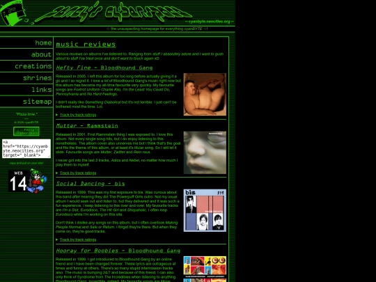 creations/writing/musicrate screenshot