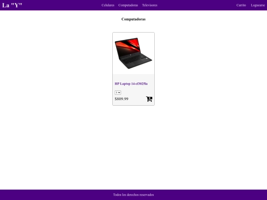 carrito/computadoras screenshot
