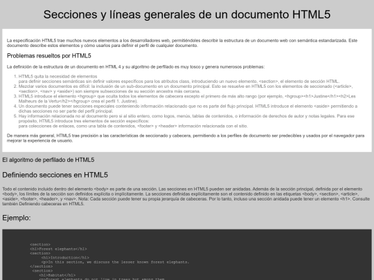 secciones screenshot