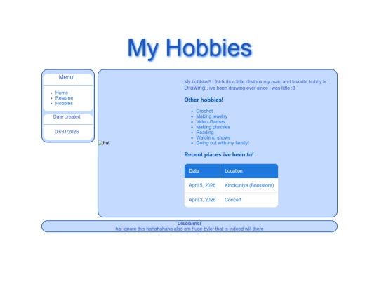 hobbies screenshot
