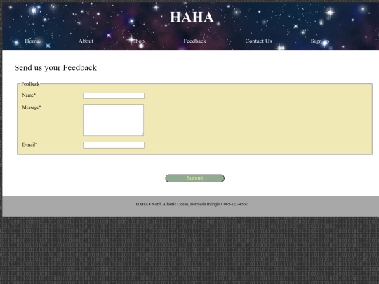 feedback screenshot