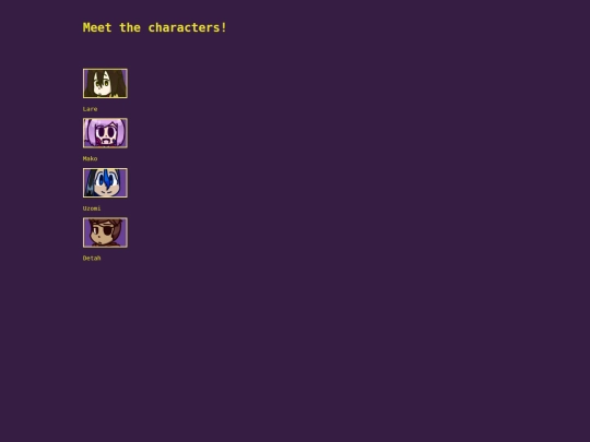 Characters screenshot