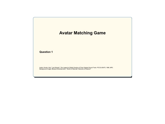 AvatarMatchingGame screenshot