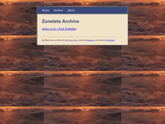 blog/archive screenshot