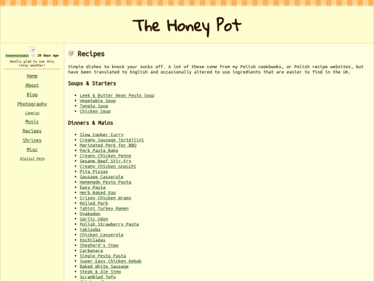 recipes screenshot
