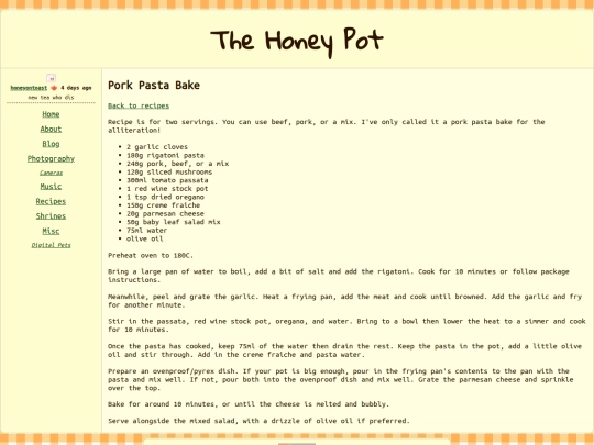recipes/pork-pasta-bake screenshot