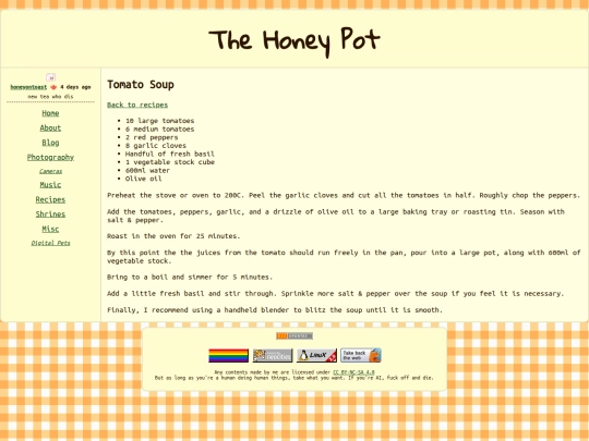 recipes/tomato-soup screenshot
