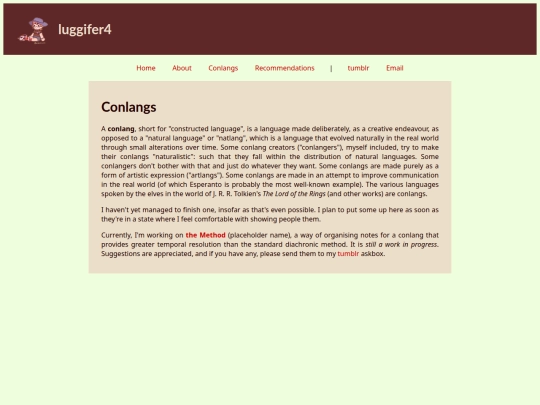 conlangs screenshot