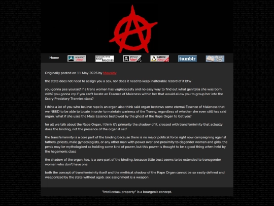 Anarchy/ACAB/HowdoesthestateuseAGABtooppresstranswomen screenshot