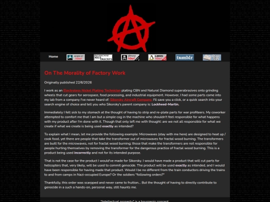 Anarchy/On The Morality of Factory Work screenshot