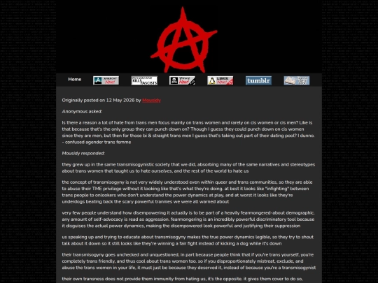 Anarchy/Opposition to Transfeminism/Whyaresomanytransmentransmisogynistic screenshot