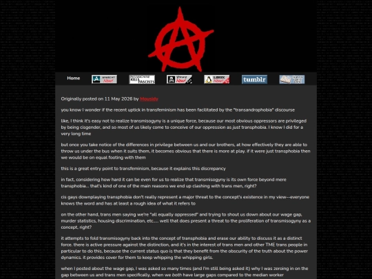 Anarchy/Opposition to Transfeminism/Whydosomanytransmenfeelthreatenedbytransfeminism screenshot