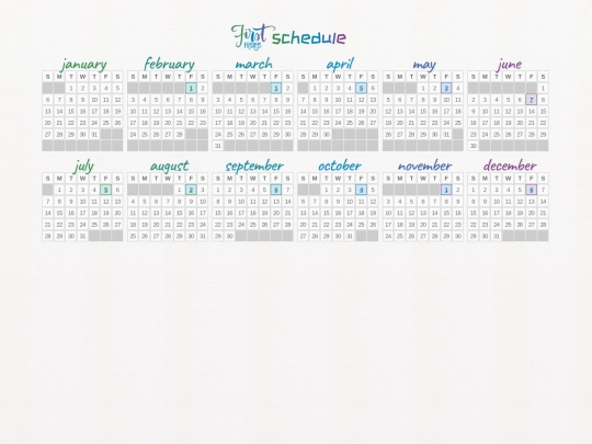 schedule screenshot