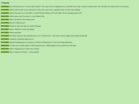 changelog screenshot