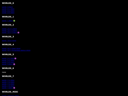 projects/worlds/list screenshot