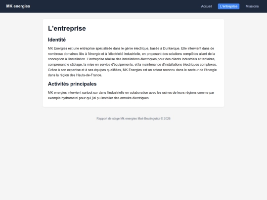 entreprise screenshot