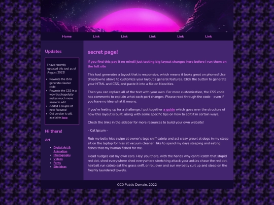 secretpage screenshot