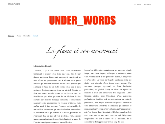 journal/ecriture screenshot