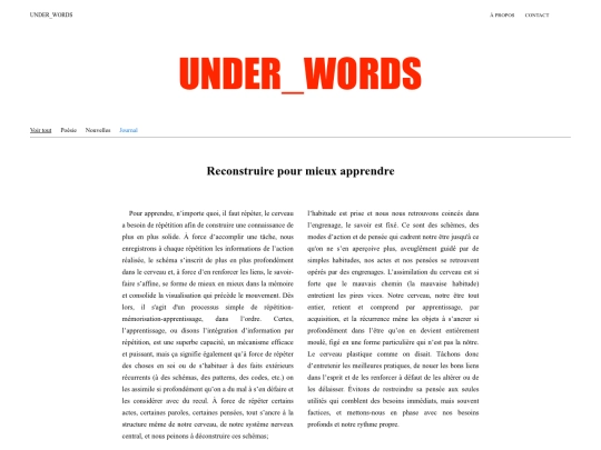 journal/réapprendre screenshot