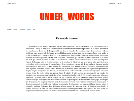 journal/unmotdelauteur screenshot