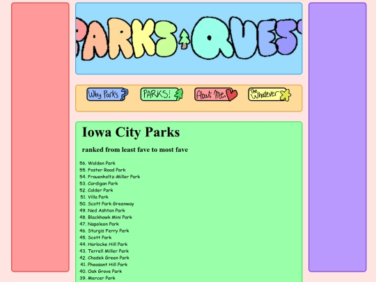 parklists/iowacityparks screenshot