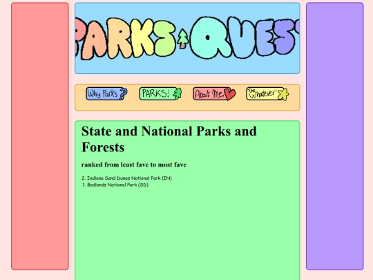 parklists/statenationalparks screenshot