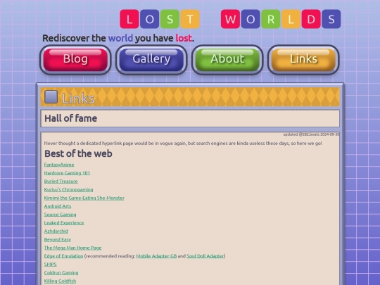 links screenshot