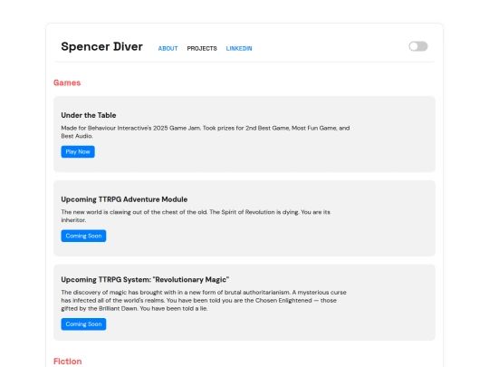 projects screenshot