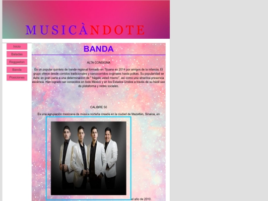 paginas/banda screenshot