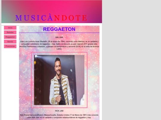 paginas/reggaeton screenshot