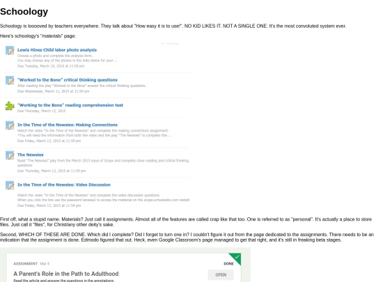 Schoology screenshot