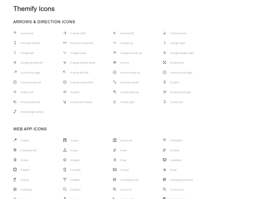 fonts/themify screenshot