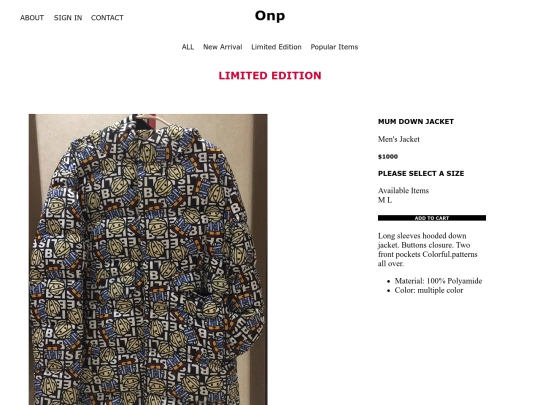 mumdownjacket screenshot