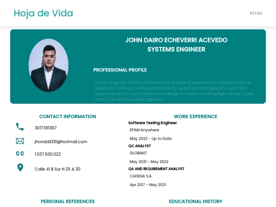 HojaDeVida/HojaDeVida screenshot