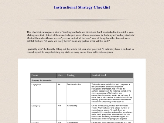 portfolio/checklist screenshot
