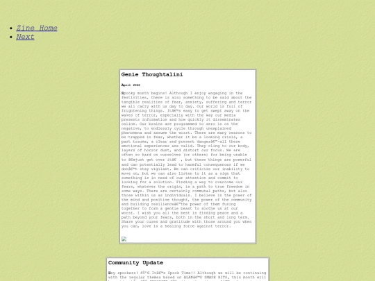 kofi/newsletters/october22 screenshot
